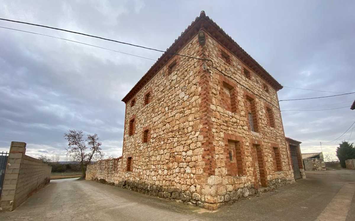 Detached village house with  large patio.