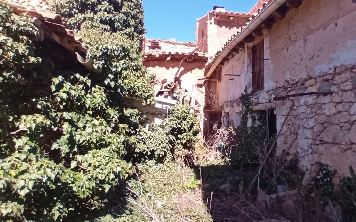 Casa de pueblo con patio y garaje.